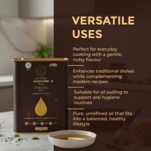 Kshetra - Virgin Cold Pressed Sesame Oil / Gingelly Oil | Aflatoxin free | Monocultivar| UNREFINED - Image 5