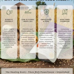 Kodo Millet - Unpolished Whole Millet - AGMARK Grade Special - Image 3