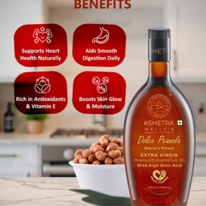 Extra Virgin Cold Pressed High Oleic Peanut/Groundnut Oil | Dolce Peanola | Single Press| Aflatoxin free | Monocultivar| UNREFINED - Image 3