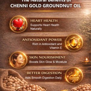 Chenni Gold - Cold Pressed Groundnut Oil | Aflatoxin free | Monocultivar | UNREFINED | Single Press 1L - Image 3